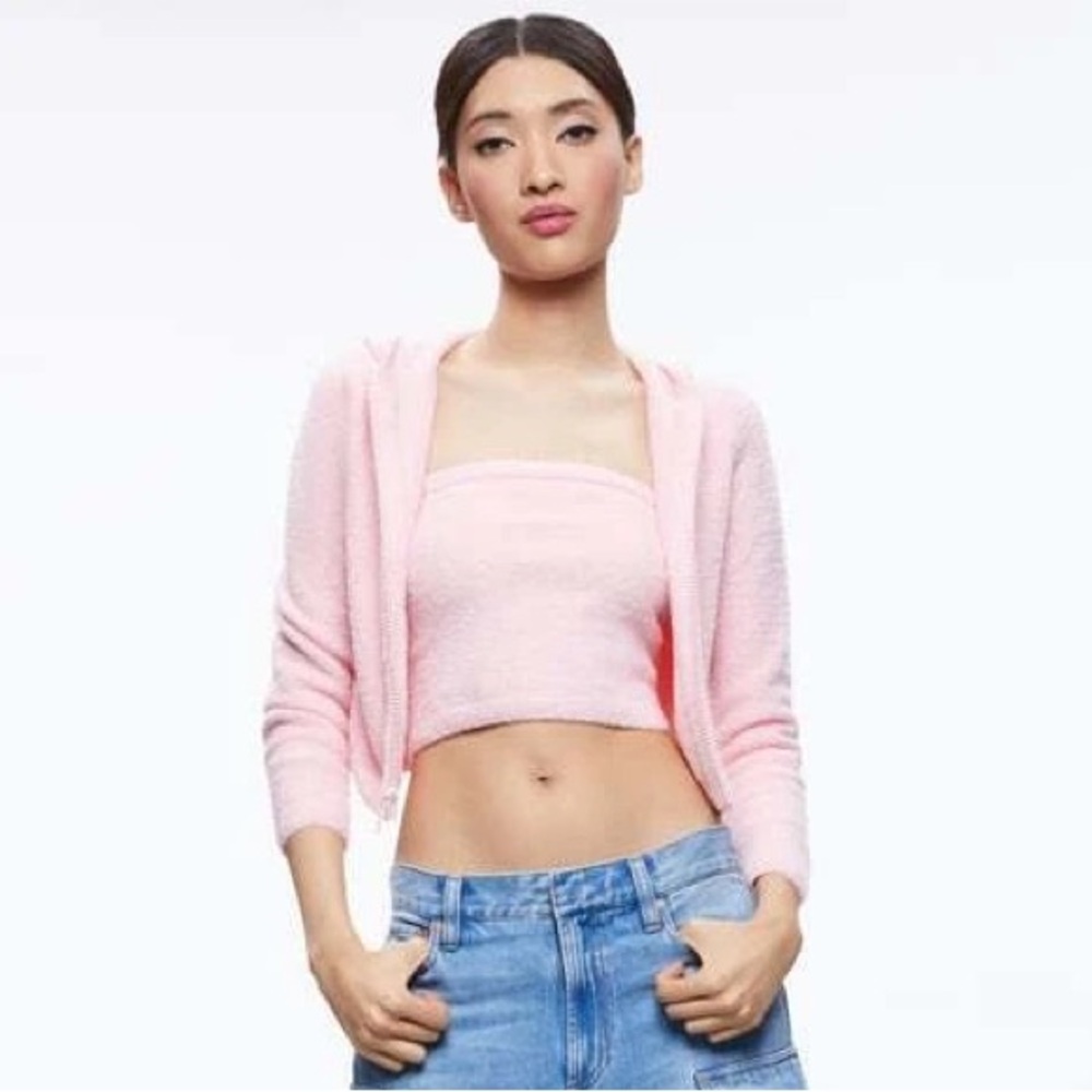 Alice + Olivia Alison Tube Top Sweater in Petal